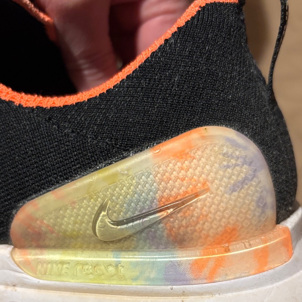 Nike Black Orange Slip-On Athletic Shoes - Picture 3 of 5